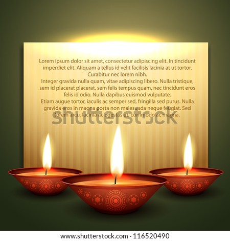 beautiful diwali diya vector background with space for your text beautiful diwali diya vector background with space for your text
