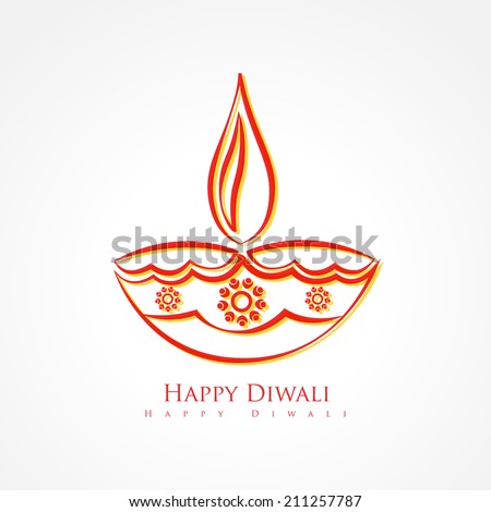 vector artistic diwali diya isolated on white background vector artistic diwali diya isolated on white background