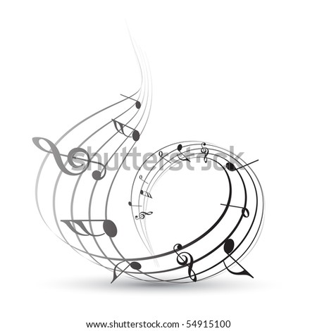 stock vector vector music note background illustration