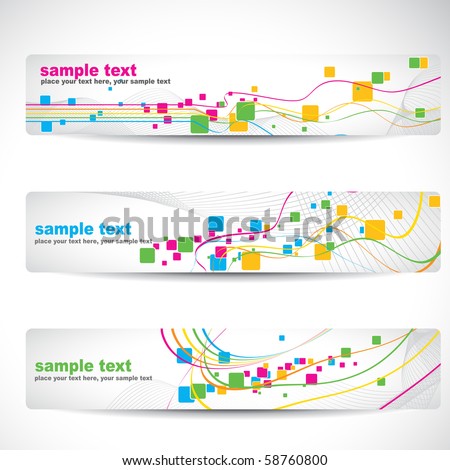 Logo Design Banners on Vector Abstract Colorful Banner Design   58760800   Shutterstock