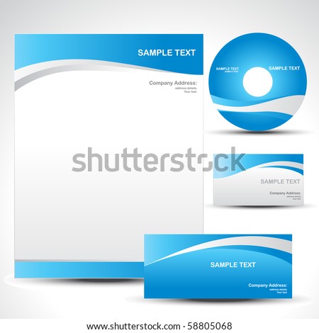 Letterheadlogo Design  on Design Set 58805068 Stock Vector Office Paper Paste Letter Letterhead