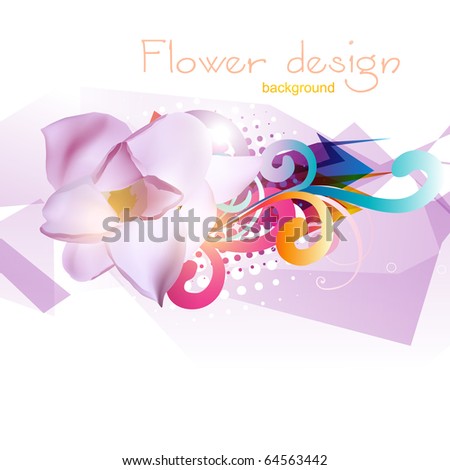 beautiful vector realistic flower design