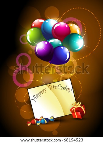 vector birthday design with balloons