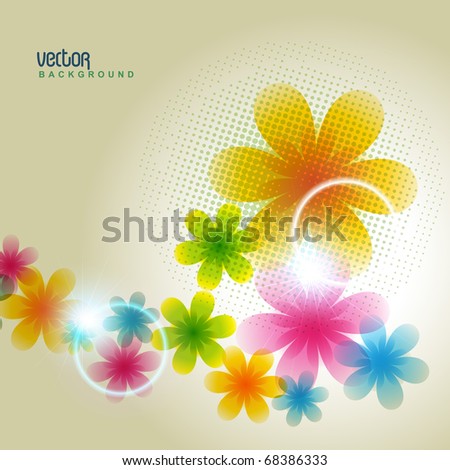 beautiful colorful flower background design