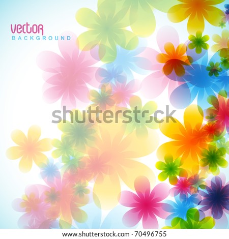 stylish colorful flower vector background