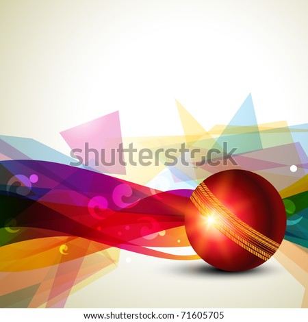 cricket ball colorful background design