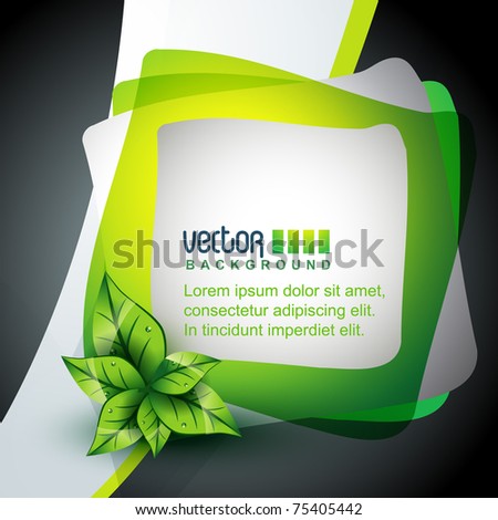 vector leaf background design with space for your text