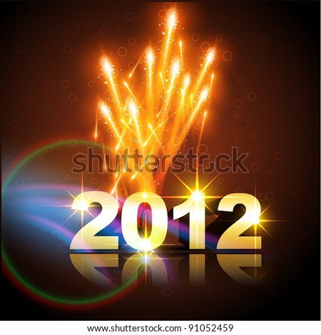 Vector Happy New Year Background Illustration - 91052459 : Shutterstock