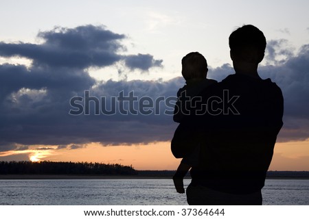 Father and Daughter – Bố và con gái - Sưu tầm dành tặng cho con gái của Bố nay đã lớn Stock-photo-father-daughter-silhouette-37364644