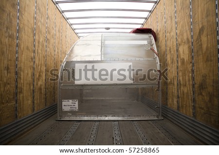 Empty Air Freight Container inside Truck