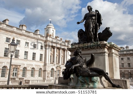 Historical Somerset House, one of the major art and culture center in London England
