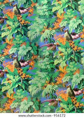 oriental background with parrots