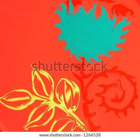 weird flower graphic background