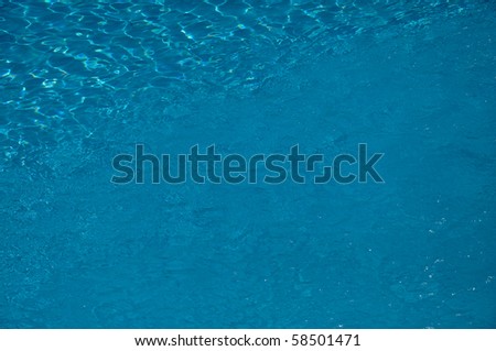 Cold swimming pool with clear water