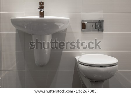 Nice small new simple and elegant bathroom