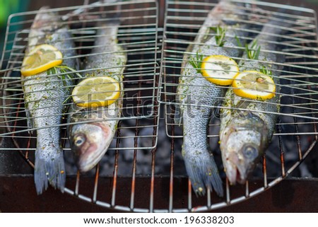 sea bass to the barbecue