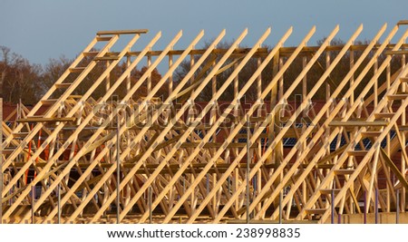 Roofing construction.Wooden construction