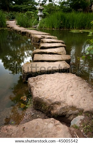 Garden Stepping Stones on Japanese Garden Stepping Stones Stock Photo 45005542   Shutterstock