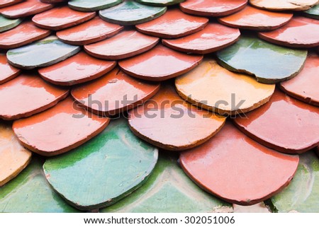 color roof tile Background