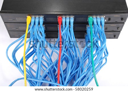 network hub and patch cables