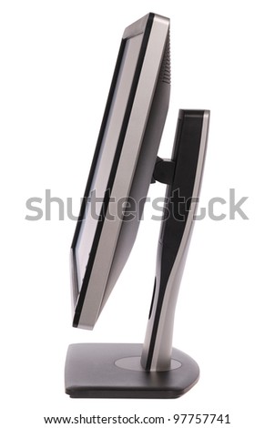 Computer monitor on white background. Clipping path included. Separate clipping path to the screen