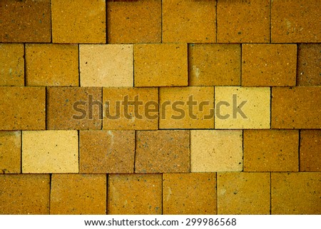 Background of square brick wall