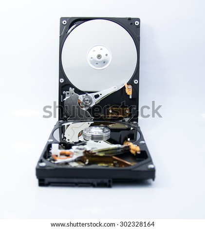 Hard Disk Drive , Hard disk split parts.