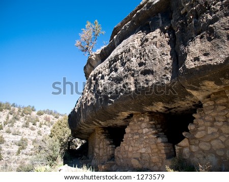 The Sinagua built these cliff dwellings under limestone overhangs 900 years ago.  Over the years, the dwellings have been raided for their valuable antique Native American pottery.