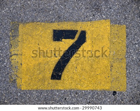 Lucky parking space number 7.