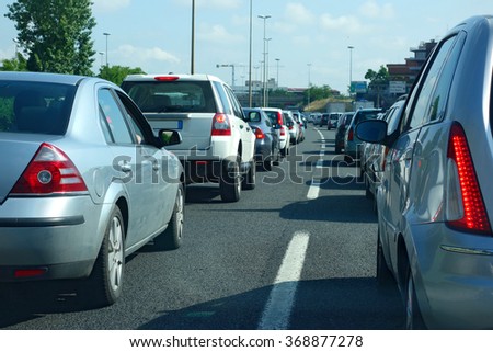 traffic jam during rush hour