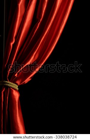 MADRID - NOVEMBER 11: Red curtain with black background november 11 in Madrid