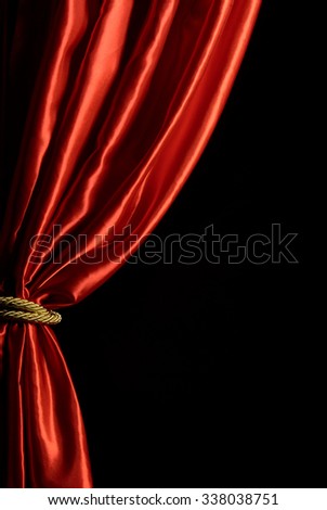 MADRID - NOVEMBER 11: Red curtain with black background november 11 in Madrid