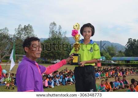 Awards Ceremony sport competition / PHITSANULOK THAILAND-DECEMBER 1 : Awards Ceremony sport competition on December 1,2012 in Phitsanulok Thailand