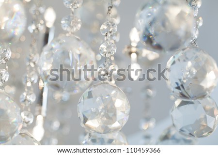 Lamp crystal in light background