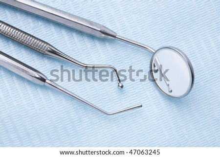 Dental angled mirror and other instruments