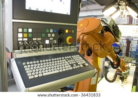 control panel cnc milling machine with robot