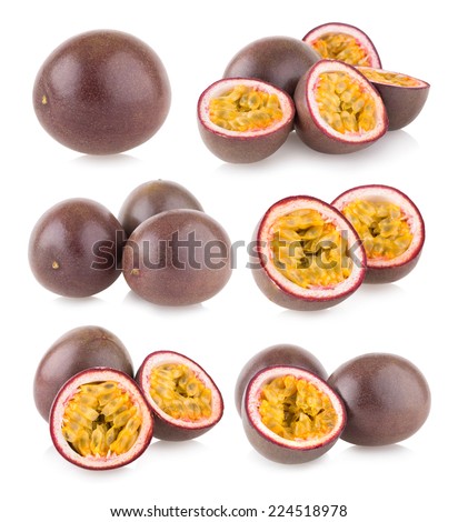 set of 6 passion fruit images