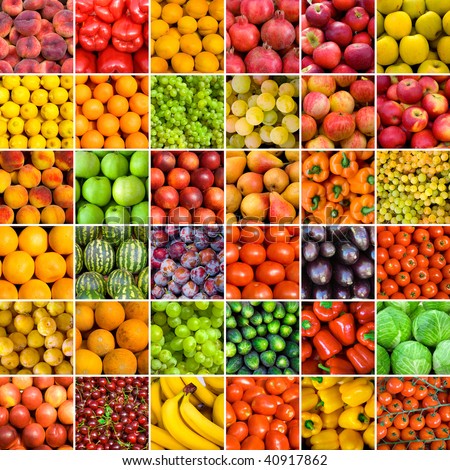 collection of fruit and vagetable backgrounds