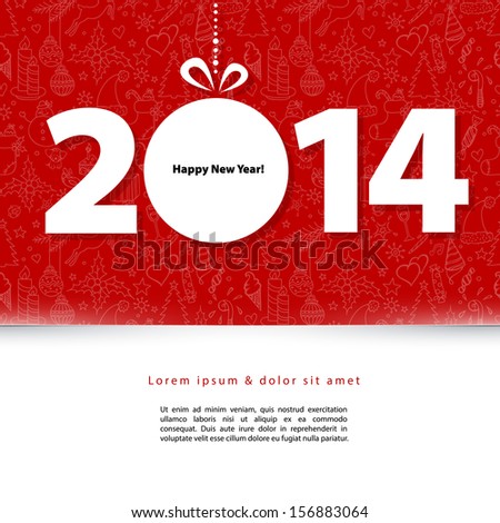 Vector illustration of 2014 New year Vector illustration of 2014 New year