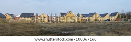 panoramic view of a newly build residential area