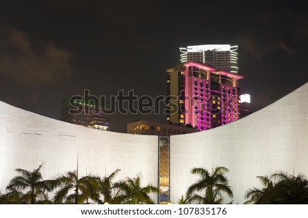 HONG KONG - OCTOBER 2:  Night view of the Peninsula hotel Hong Kong located in Tsim Sha Tsui, Kowloon on October 2, 2011. It\'s the flagship property of the The Peninsula Hotels group, opened in 1928.