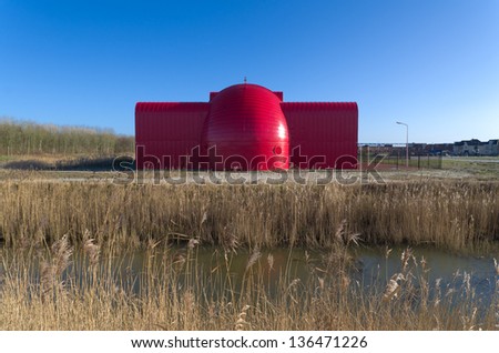 ALMERE, NETHERLANDS - FEBRUARY 2: Heat transfer station building on February 2, 2013 in Almere, Netherlands. This station guarantees a continuously district heating for 11,000 households and companies