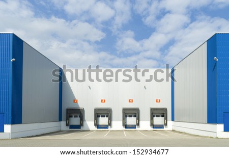 large warehouse with cargo doors