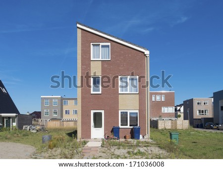 newly build residential houses in almere, netherlands