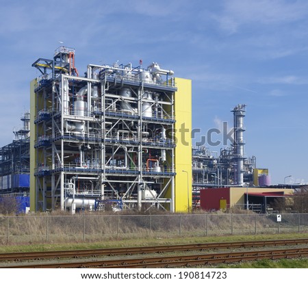 newly build chemical plant in the rotterdam harbor area
