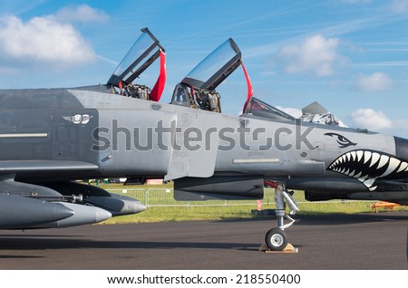 GILZE-RIJEN, NETHERLANDS - JUNE 21, 2014: Turkish F4 phantom at the Royal Dutch Air Force Days 2014. The airbase was in 2 days visited by 245,000 visitors.
