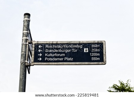 street sign in Ebert street, between Brandenburg gate and Potzdamer Platz station