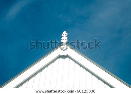 traditional sign on rooftop, common in some parts of netherlands and germany to chase away evil spirits.