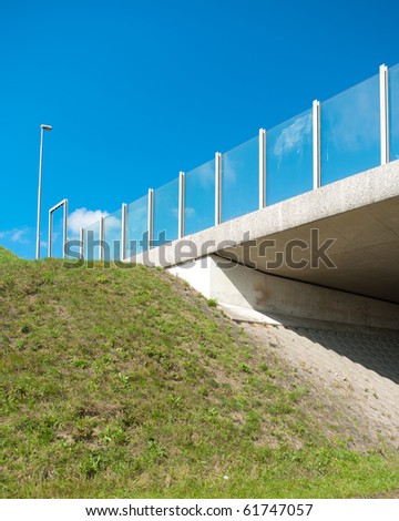viaduct with transparent noise barrier