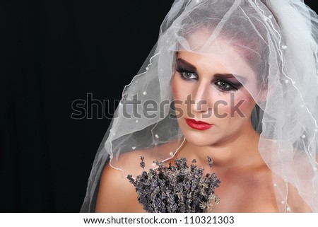 Portrait of crying wedding women